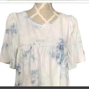 3/$35. Tie Dye size small denim swing shirt.  Length 23”, pit to pit 19”